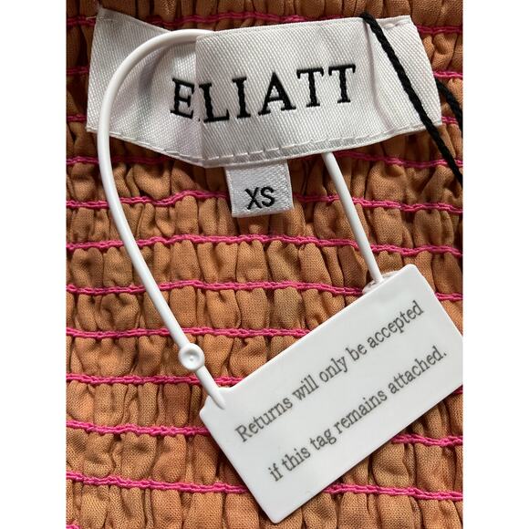 Elliatt 'Rae' Pink Cotton Blend Off Shoulder Puff Sleeve Top Size XS - NWT - Picture 4 of 5